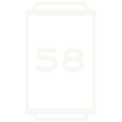 White can graphic with a black border on a white background